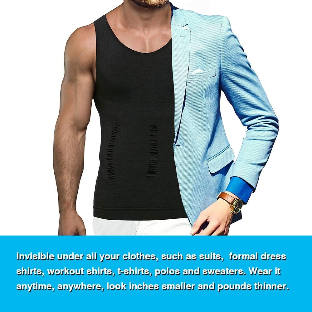 "Ultimate Slimming Tank Top for Men - Enhance Your Abs and Sculpt Your Body with KOCLES Compression Vest"