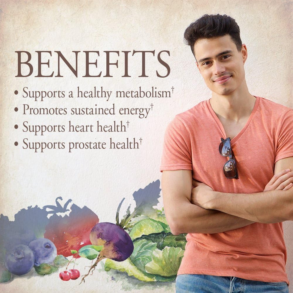 Garden of Life Mykind Organics Whole Food Multivitamin for Men, 60 Tablets, Vegan Mens Vitamins and Minerals for Mens Health and Well-Being, Certified Organic Vegan Mens Multi - Free & Fast Delivery