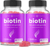 Biotin Gummies 10000Mcg [Highest Potency] for Healthy Hair, Skin & Nails Vitamins for Women, Men & Kids - 5000Mcg in Each Hair Vitamins Gummy - Vegan, Non-Gmo, Hair Growth Supplement
