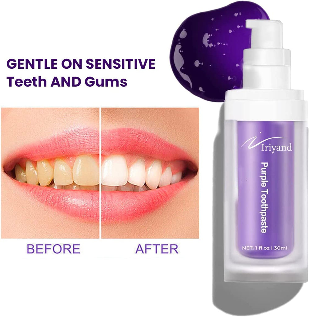 "Ultra-Whitening Purple Toothpaste - Say Goodbye to Stains and Hello to a Radiant Smile!"