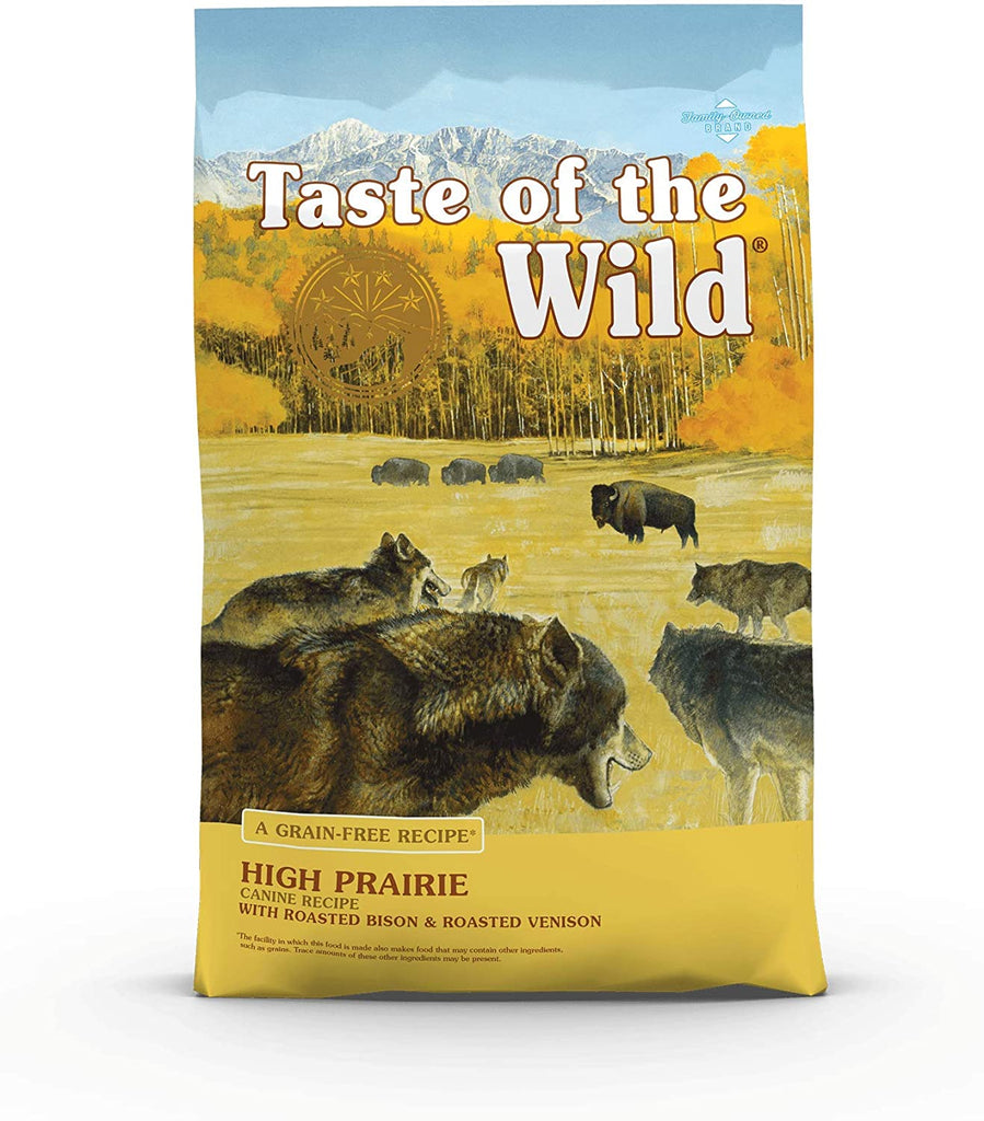 Taste of the Wild High Prairie Canine Grain-Free Recipe with Roasted Bison and Venison Adult Dry Dog Food, Made with High Protein from Real Meat and Guaranteed Nutrients and Probiotics 28Lb