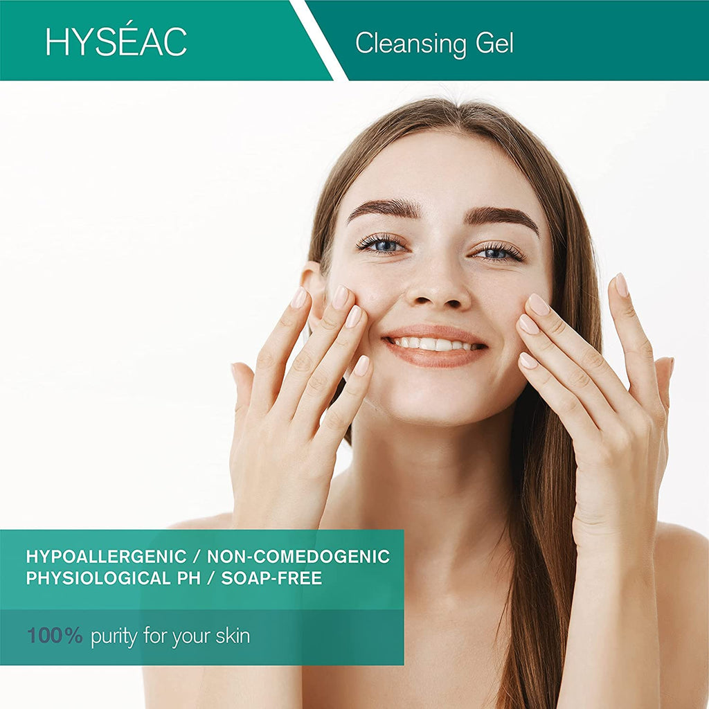 Uriage Hyseac Cleansing Gel | Gentle Face & Body Wash for Oily to Combination Skin Prone to Acne | Hydrating Cleansing Gel That Eliminates Impurities and Excess Sebum - Free & Fast Delivery