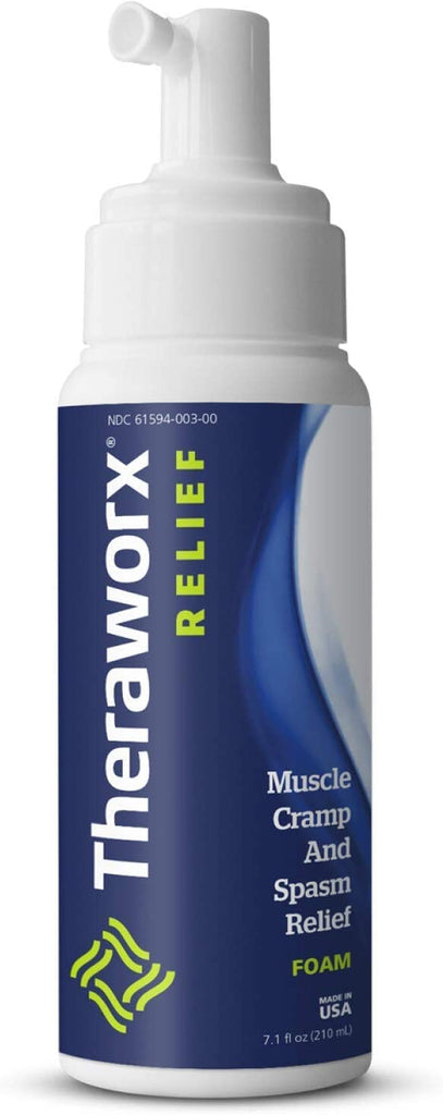 Theraworx Relief Fast-Acting Foam for Leg Cramps, Foot Cramps and Muscle Soreness (7.1Oz)