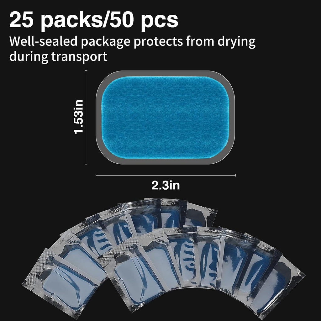 PAMASE 50Pcs/80Pcs Abs Stimulator Training Replacement Gel Sheet Pads for Abdominal Muscle Trainer, Accessory for Ab Workout Toning Belt