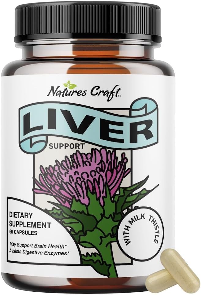 Liver Cleanse Detox & Repair Formula - Herbal Liver Support Supplement with Milk Thistle Dandelion Root Turmeric and Artichoke Extract for Liver Health - Silymarin Milk Thistle Liver Detox 60 Capsules