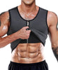 Nonecho Men Sauna Vest Hot Sweat Waist Trainer Corset Neoprene Tank Top Shapewear Slimming Shirt Workout Suit