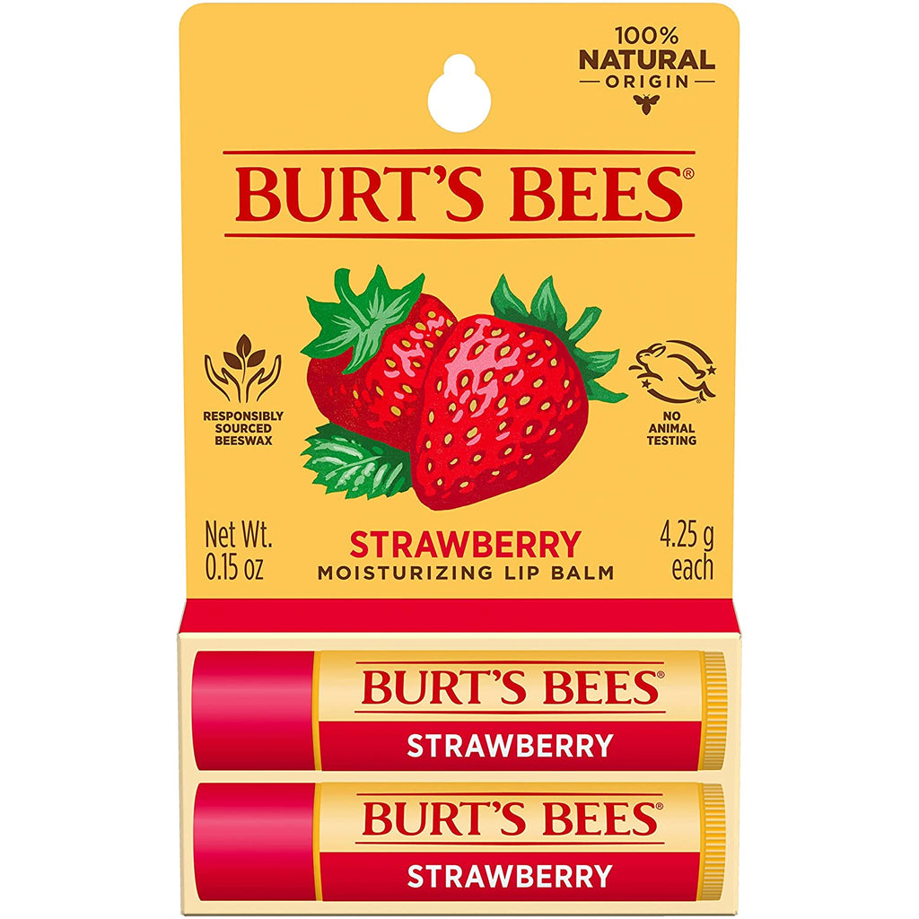 "Burt's Bees Holiday Lip Care Trio: Tinted Lip Balms in Berry Sorbet, Sweet Peach, and Watermelon Rush - Perfect Stocking Stuffers!"