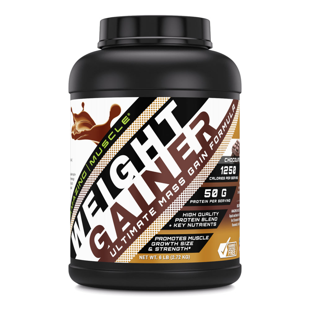 Amazing Muscle Whey Protein Weight Gainer - 6Lbs - Chocolate Flavor