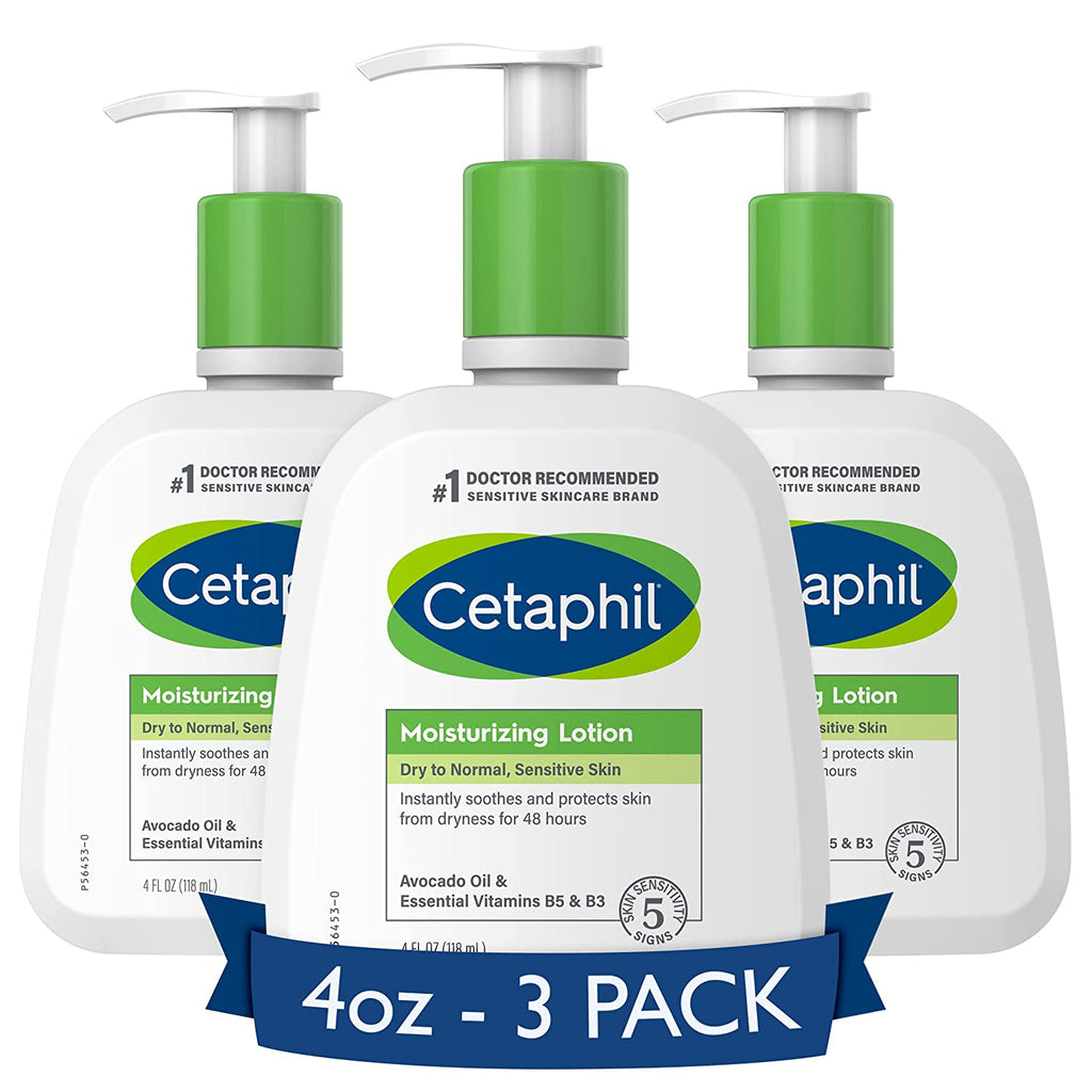 Cetaphil Body Moisturizer by CETAPHIL, Hydrating Moisturizing Lotion for All Skin Types, Suitable for Sensitive Skin, NEW 16 Oz Pack of 2, Fragrance Free, Hypoallergenic, Non-Comedogenic - New on Holiocare