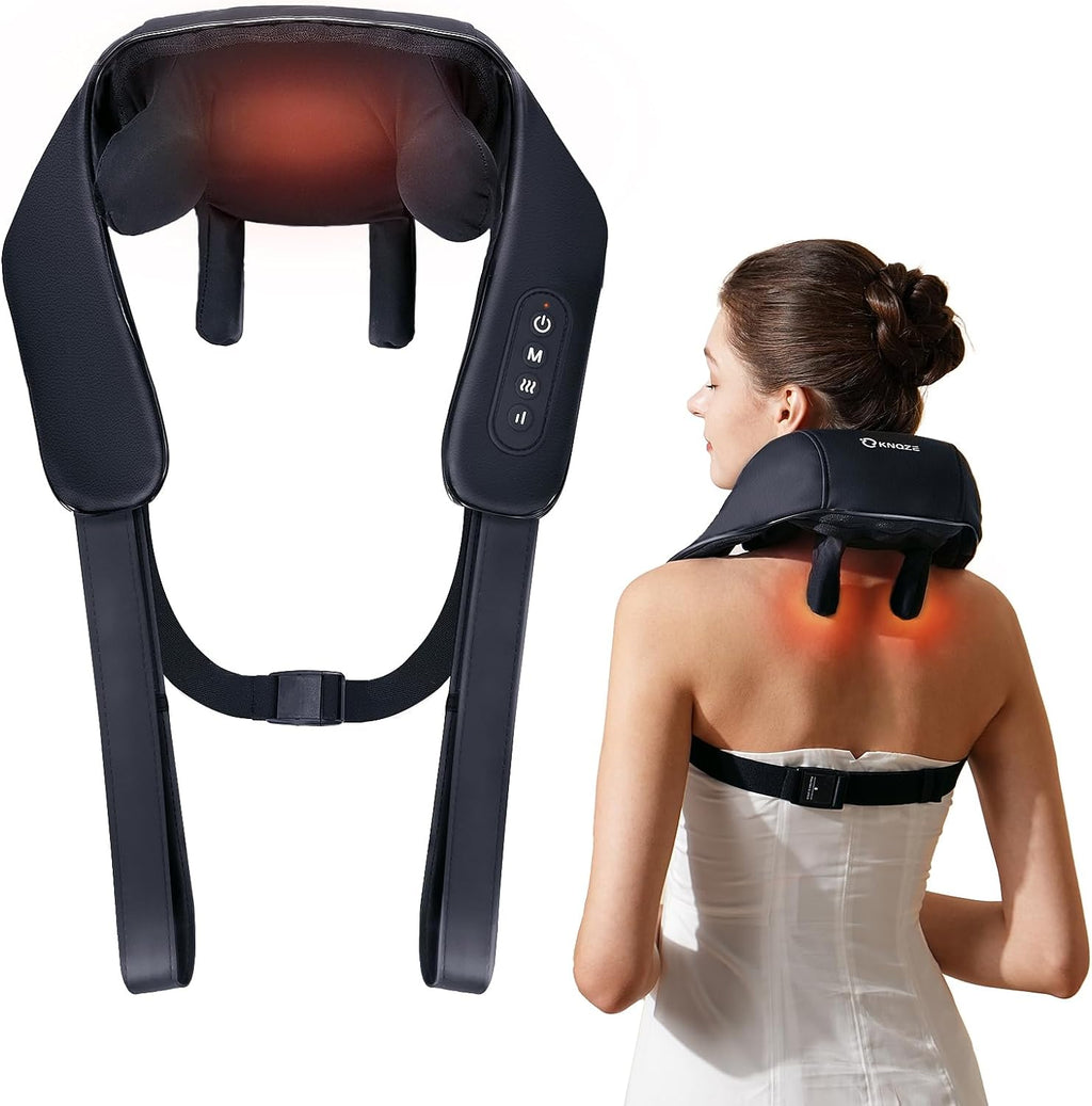 Shiatsu Back Shoulder and Neck Massager with Heat Deep Tissue Kneading NEW