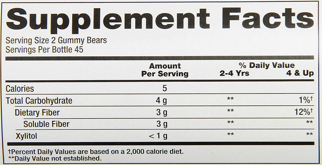 "L'il Critters Kids Fiber Gummy Bears Dietary Supplement, 90 Count"