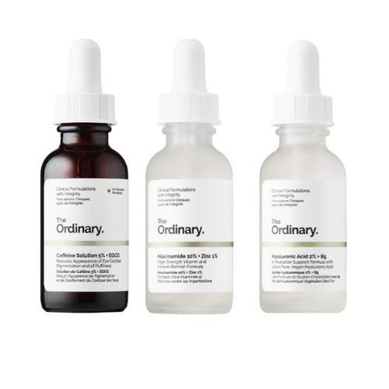 The Ordinary Face Serum Set! Caffeine Solution 5%+EGCG! Hyaluronic Acid 2%+B5! Niacinamide 10% + Zinc 1%! Help Fight Visible Blemishes and Improve the Look of Skin Texture&Radiance