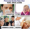 Pressureze Nasal Spray - All Natural Preservative-Free Sterile - Fast Relief Nasal Spray - for Sinus Allergies Congestion Blocked Ears Loud Snoring | 130 Sprays, 18 Ml