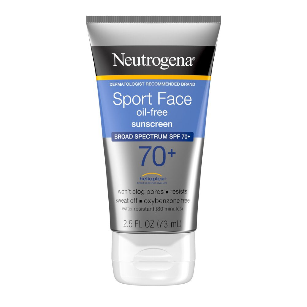 Neutrogena Sport Face Oil-Free Lotion Sunscreen, SPF 70+, 2.5 Fl. Oz