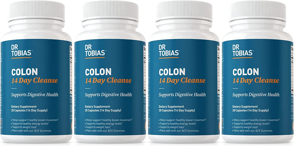Dr. Tobias Colon 14 Day Cleanse, Advanced Gut Cleanse Detox for Women & Men with Cascara Sagrada, Psyllium Husk & Senna Leaf, Non-Gmo Colon Cleanse, 28 Capsules (1-2 Daily)