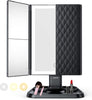 "Illuminate Your Beauty with the HORM Makeup Mirror Vanity - Trifold Mirror with 3 Color Lighting Modes, 72 LED Lights, and Multiple Magnifications for a Flawless Look - Touch Control, Portable and High Definition - JING-007"