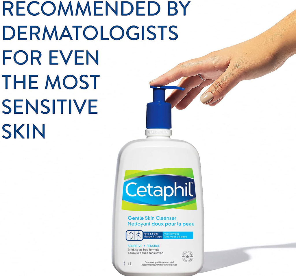 Cetaphil Gentle Skin Cleanser, Face & Body for All Skin Types - 33.80 Fl. Oz / 1 Litres - Free & Fast Delivery