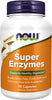 NOW Supplements, Super Enzymes, Formulated with Bromelain, Ox Bile, Pancreatin and Papain, Super Enzymes,90 Capsules