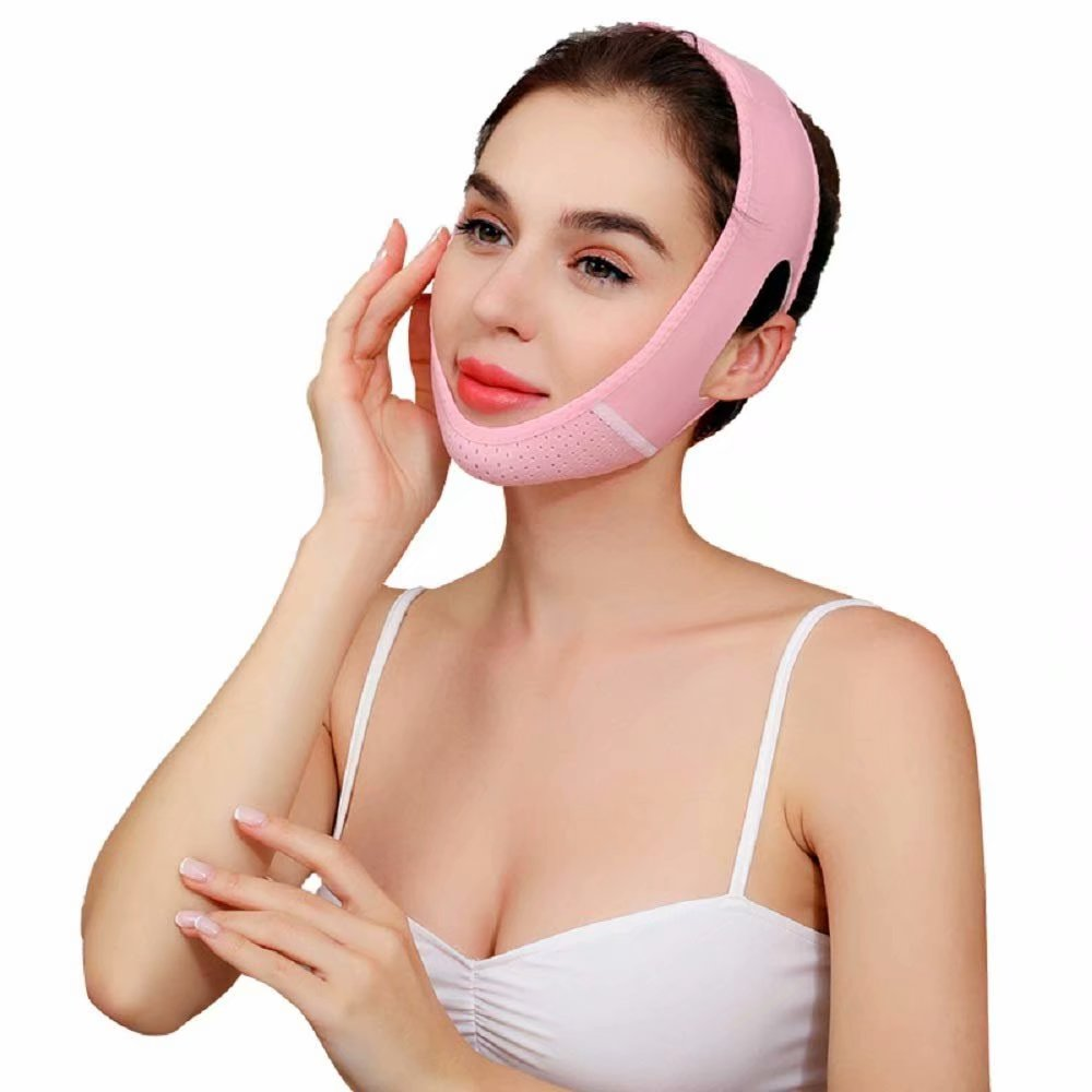 Reusable V Line Mask Facial Slimming Strap Double Chin Reducer Chin up Mask Face Lifting Belt V Shaped Slimming Face Mask