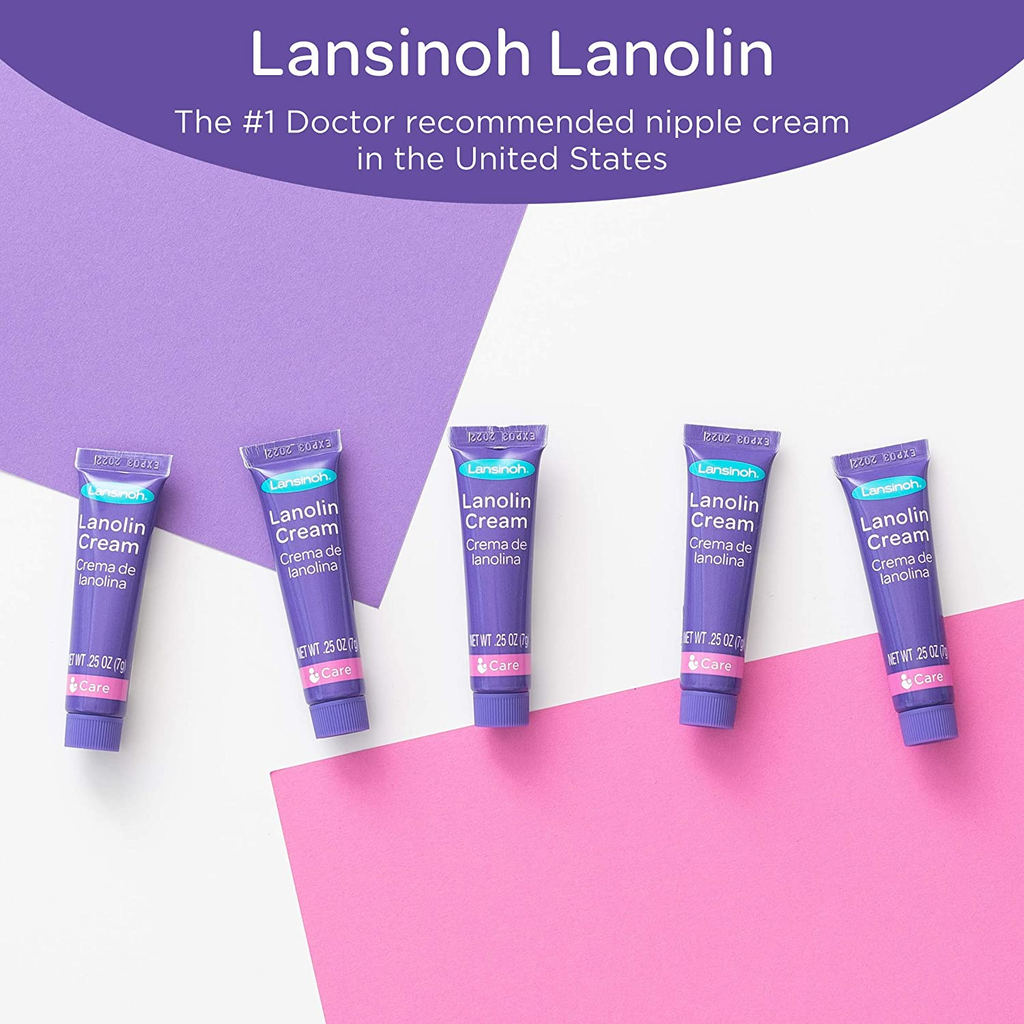 Lansinoh Breastfeeding Starter Set for Nursing Mothers, Breastfeeding Gift for Baby Showers and New Moms, Contains Nursing Essentials and Breast Therapy