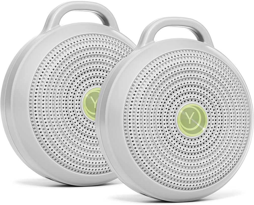 Yogasleep Hushh Portable White Noise Machine for Baby | 3 Soothing, Natural Sounds with Volume Control | Compact for On-The-Go Use & Travel | USB Rechargeable | Baby-Safe Clip & Child Lock