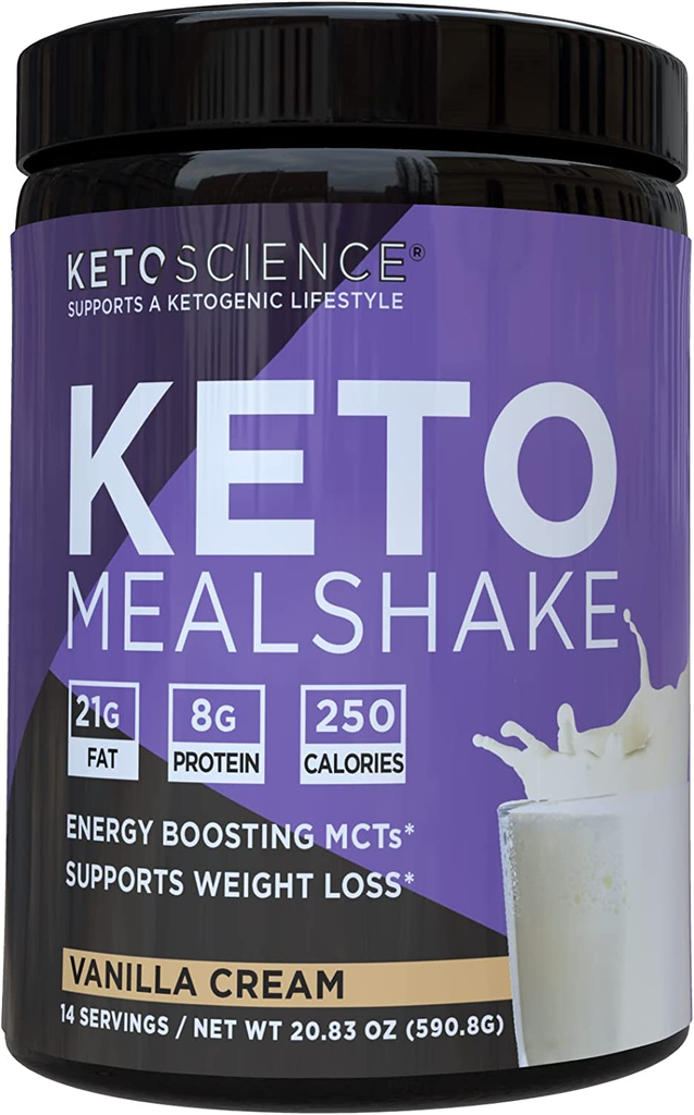 Keto Science Ketogenic Meal Shake Chocolate Dietary Supplement, Rich in Mcts and Protein, Keto and Paleo Friendly, Weight Loss, (14 Servings), 20.7 Oz Packaging May Vary