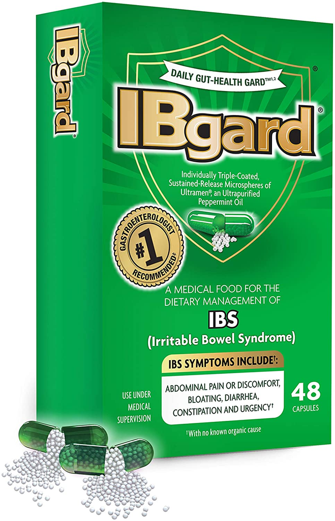 Ibgard Daily Gut Health Support Dietary Supplement, 48 Capsules (Packaging May Vary)