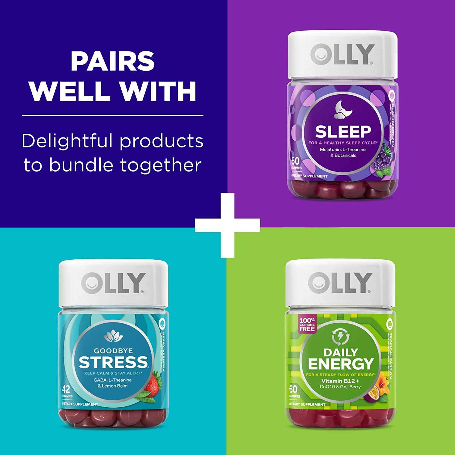 OLLY Extra Strength Sleep Gummy, Occasional Sleep Support, 5 Mg Melatonin, L-Theanine, Chamomile, Lemon Balm, Sleep Aid, Blackberry - 120 Count