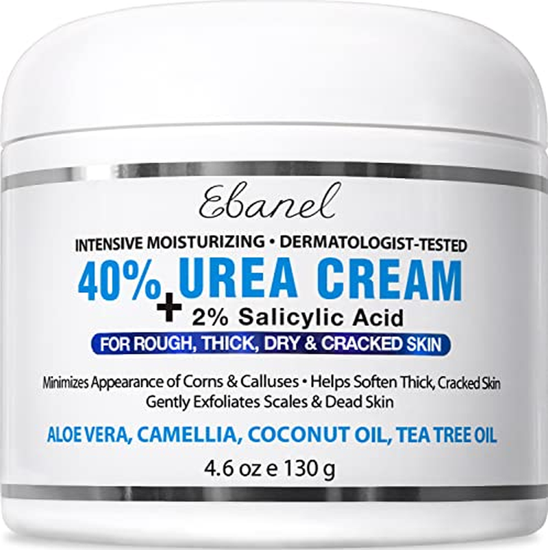 Urea Cream 40% plus Salicylic Acid 4.6 Oz, Callus Remover Hand Cream Foot Cream for Dry Cracked Feet, Hands, Heels, Elbows, Nails, Knees, Intensive Moisturizes & Softens Skin, Exfoliates Dead Skin