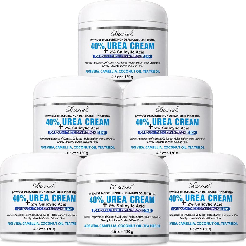 Urea Cream 40% plus Salicylic Acid 4.6 Oz, Callus Remover Hand Cream Foot Cream for Dry Cracked Feet, Hands, Heels, Elbows, Nails, Knees, Intensive Moisturizes & Softens Skin, Exfoliates Dead Skin