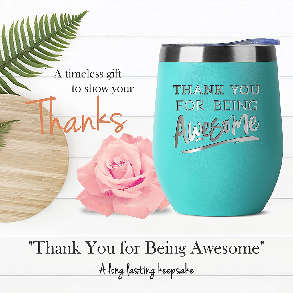Thank You Gifts for Women - Best Relaxing Spa Gift Box Basket for Teacher Nurse Employee Boss Coworker Secretary Volunteer Friend - Bath Set W/Tumbler - Gifts Basket Care Package Encouragement for Her
