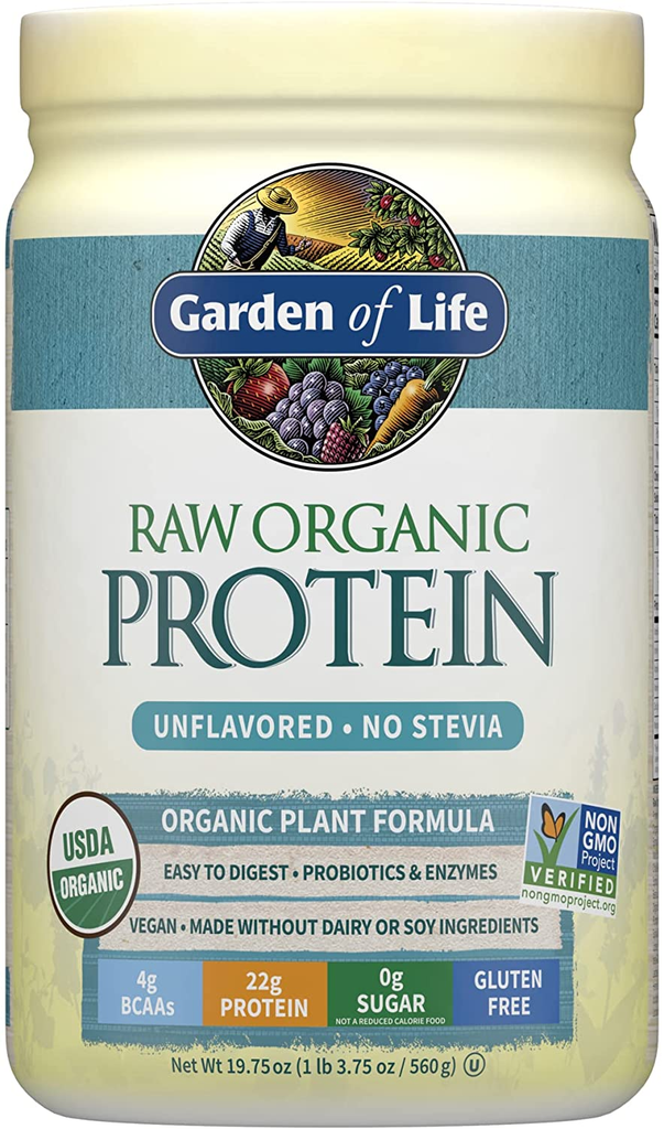 Garden of Life Raw Organic Protein Chocolate Powder Packets, 10Ct Tray - Certified Vegan, Gluten Free, Organic, Non-Gmo, Plant Based Sugar Free Shake with Probiotics & Enzymes, 4G Bcaas, 22G Protein