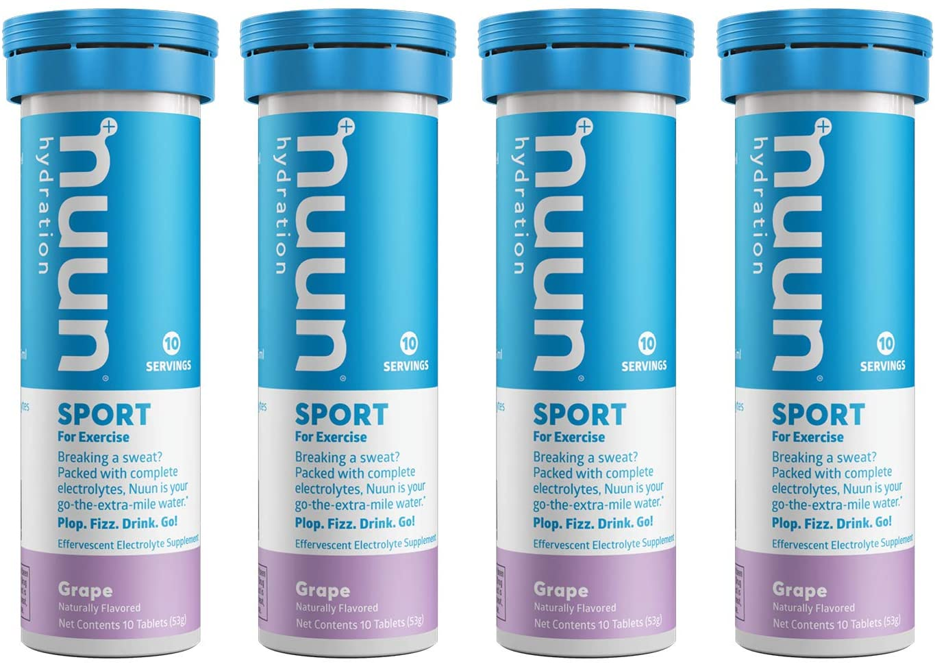 Nuun Sport: Electrolyte Drink Tablets, Citrus Fruit, 4 Tubes (40 Servings)