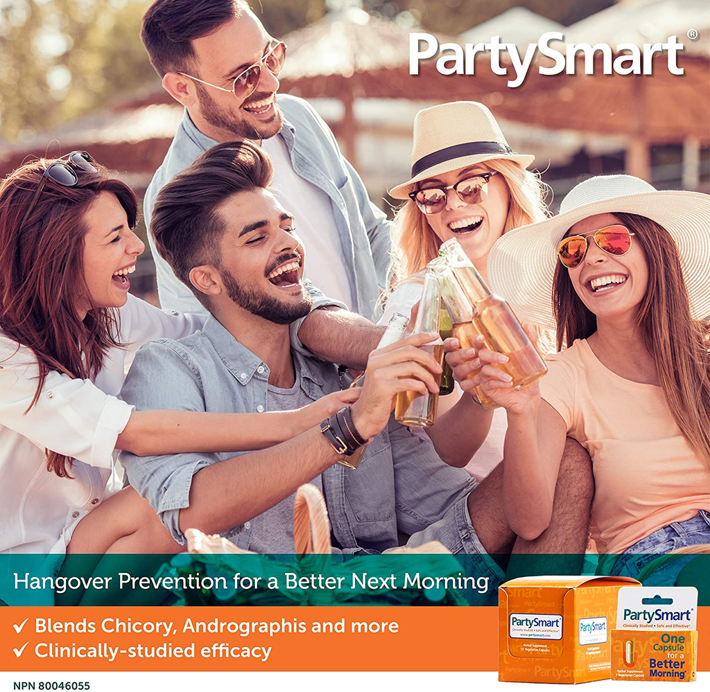 Himalaya Partysmart Provides Antioxidants for a Fun Night Out and a Better Tomorrow 250 Mg, 10 Capsules