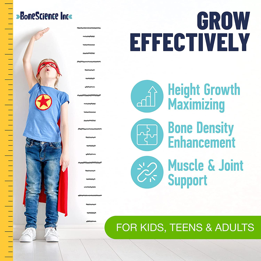 Height Growth Maximizer - Natural Peak Height - Made in USA - Height Pills Bone Growth - Grow Taller Supplement for Adults & Kids - Height Increase Pills - Maximum Height Growth Formula to Get Taller