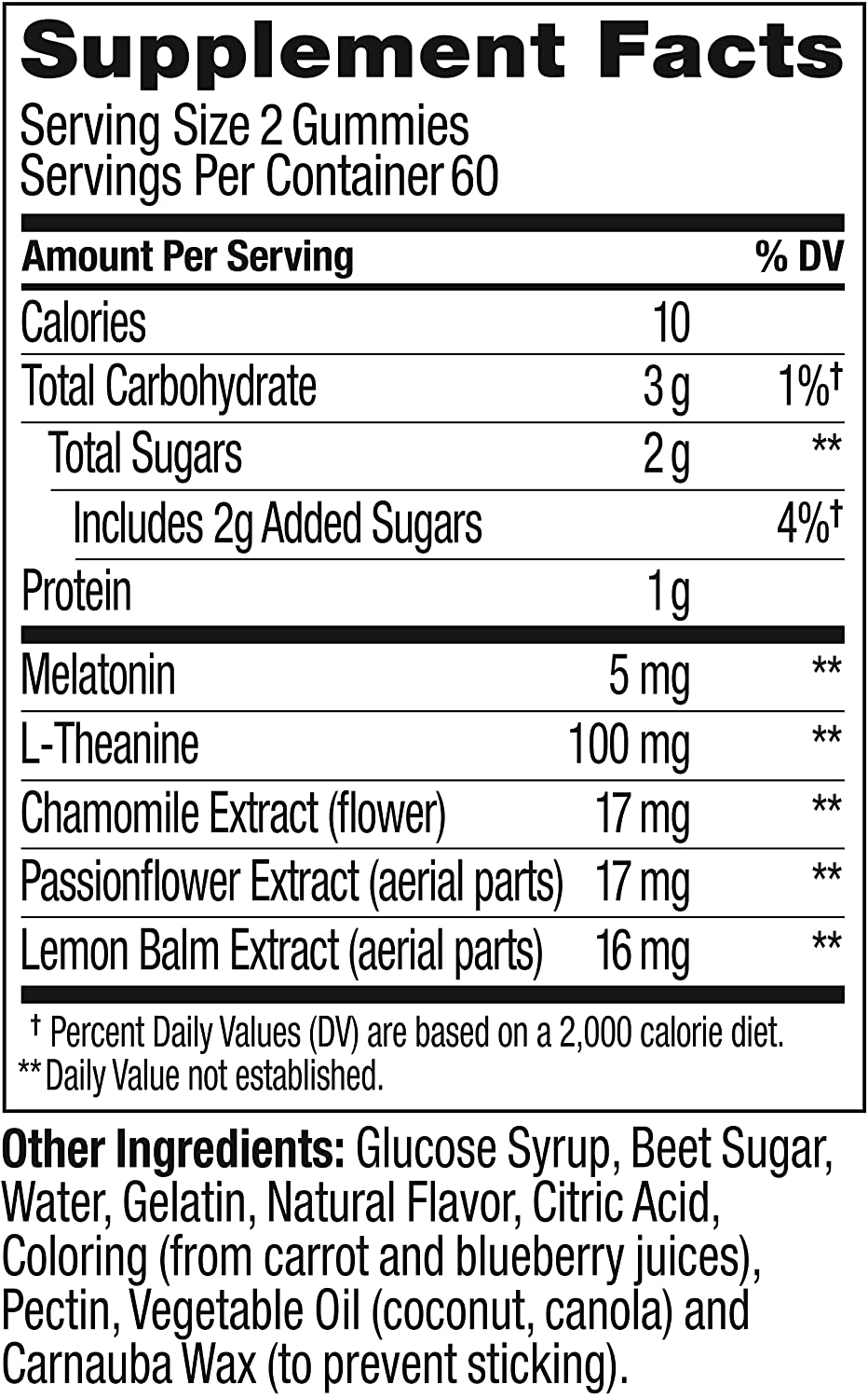 OLLY Extra Strength Sleep Gummy, Occasional Sleep Support, 5 Mg Melatonin, L-Theanine, Chamomile, Lemon Balm, Sleep Aid, Blackberry - 120 Count