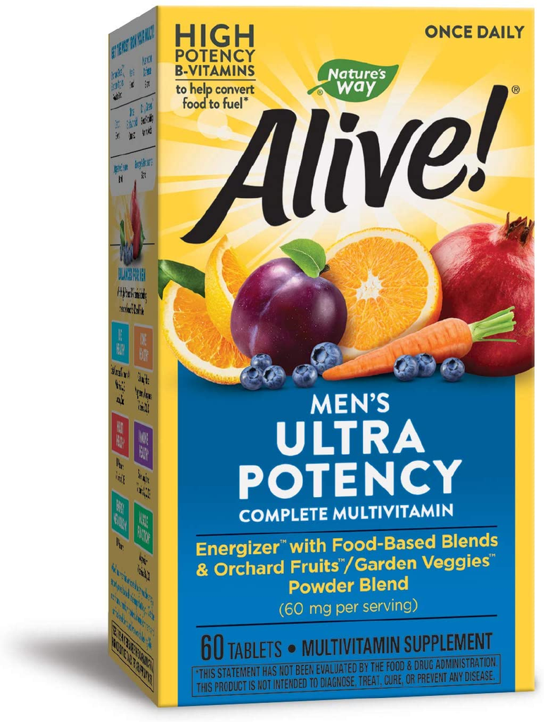 Nature’S Way Alive! Women’S Ultra Potency Complete Multivitamin, High Potency B-Vitamins, Energy Metabolism*, 60 Tablets