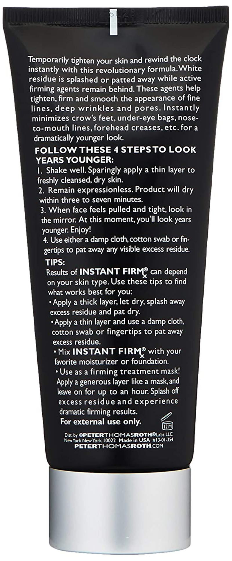 Peter Thomas Roth | Instant Firmx Temporary Face Tightener | Firm and Smooth the Look of Fine Lines, Deep Wrinkles and Pores