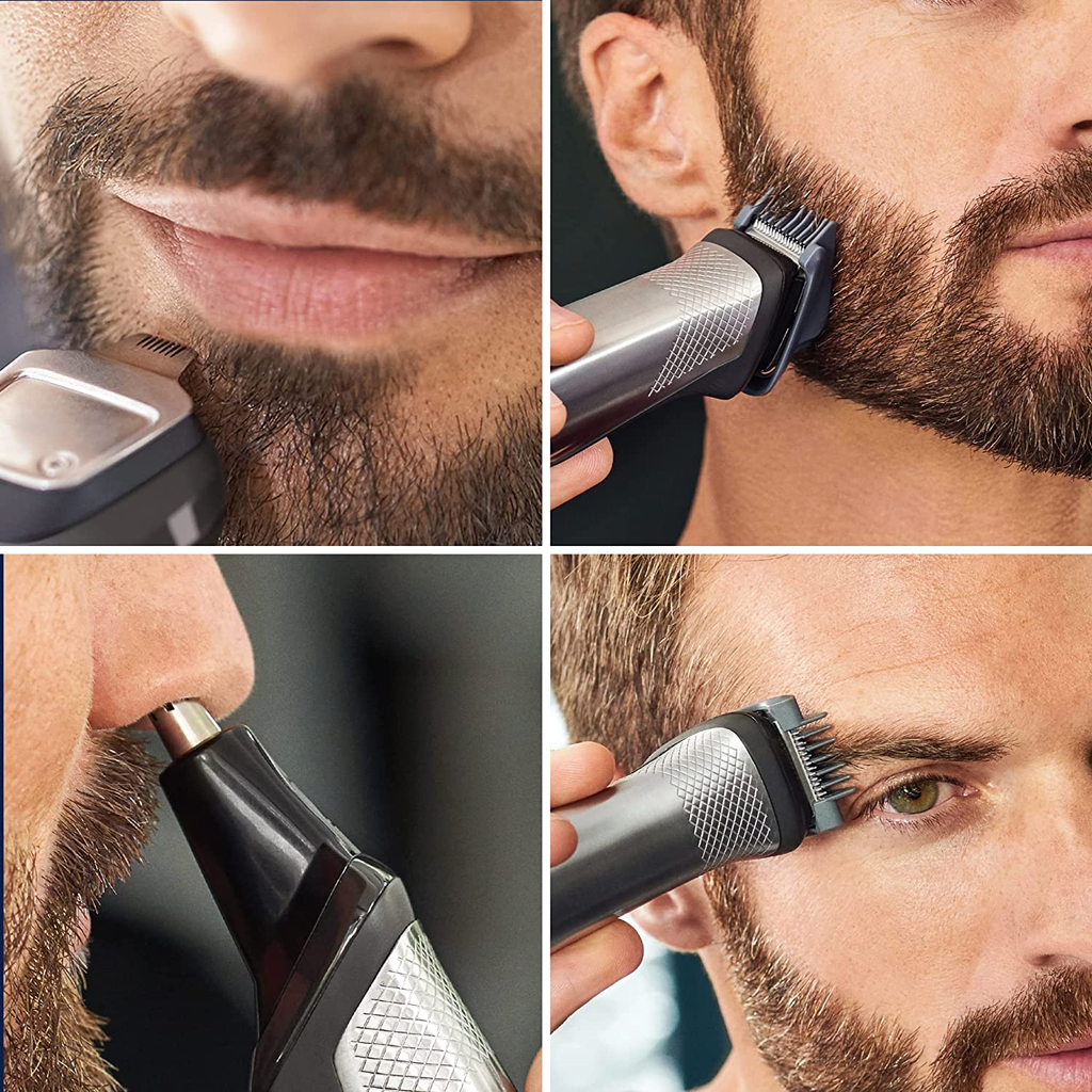 Philips Norelco Multigroomer All-In-One Trimmer Series 7000, 23 Piece Mens Grooming Kit, Trimmer for Beard, Head, Body, and Face, NO BLADE OIL NEEDED, MG7750/49