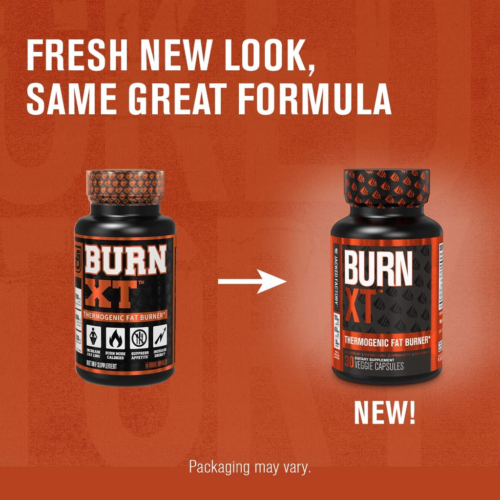 Burn-Xt Thermogenic for Men & Women - Body Support, Improve Focus, Increase Energy - Premium Acetyl L-Carnitine, Green Tea Extract, Capsimax Cayenne Pepper, & More - 30 Natural Veggie Diet Pills