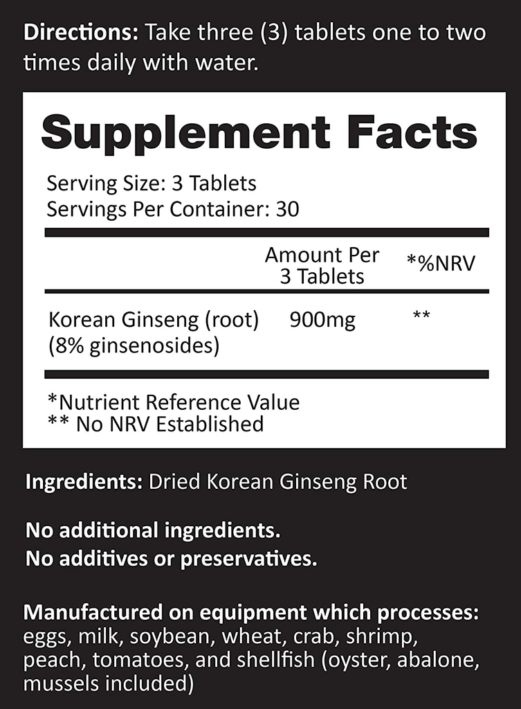 ® Authentic Korean Red Ginseng – Made in Korea – 6 Year Roots – No Additives or Other Ingredients – 100% Red Panax Ginseng in Every Tablet New Holicare`s deal