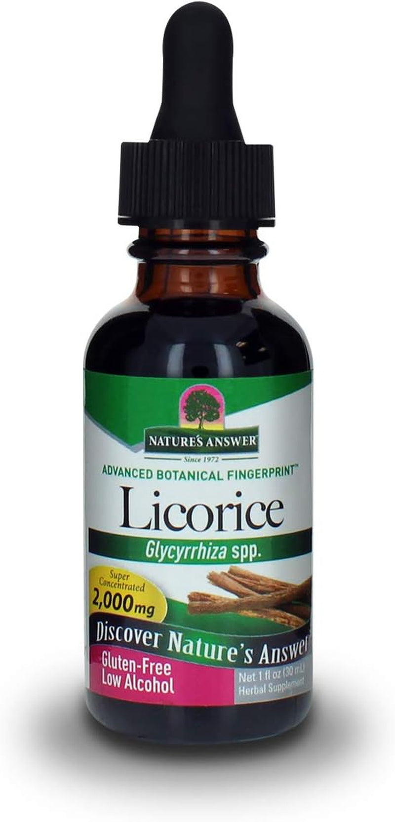 Nature'S Answer Organic Low Alcohol Licorice Root 2000Mg 1Oz Extract | Digestion Support | Natural Immune Booster | Promotes Lung Function | Gluten-Free, Non-Gmo, Vegan | Single Count