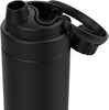 "Ultimate Gym Protein Shaker & Water Bottle - Insulated Stainless Steel, 25Oz Cup for Perfect Smoothie Mixes, Complete with Silicone Bottle Brush and Shaking Whisk Ball - Sleek Black Design!"