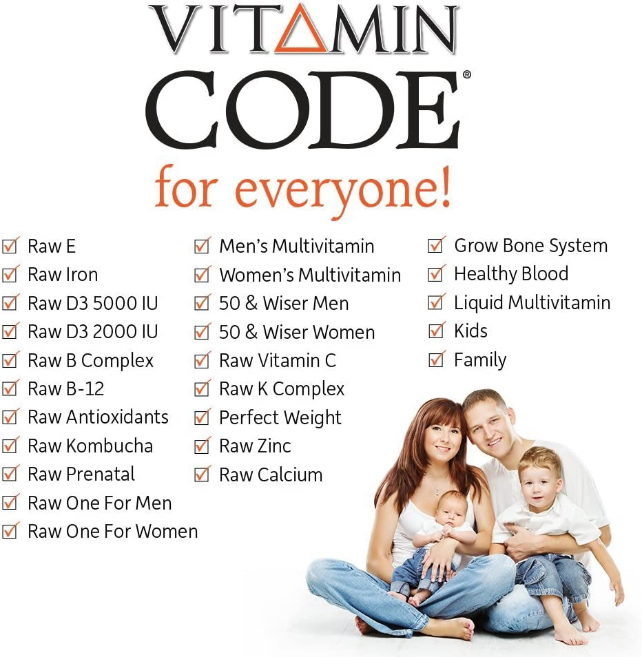 Garden of Life Vitamin D, Vitamin Code Raw D3, Vitamin D 5,000 IU, Raw Whole Food Vitamin D Supplements with Chlorella, Fruit, Veggies & Probiotics for Bone & Immune Health, 60 Vegetarian Capsules - Free & Fast Delivery