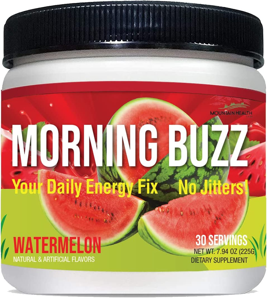 "Revitalize Your Mornings with Morning Buzz Energy Drink Powder - Boost Endurance, Mental Clarity, and Metabolism - 8 Ounce Jar, 30 Refreshing Lemonade Servings"