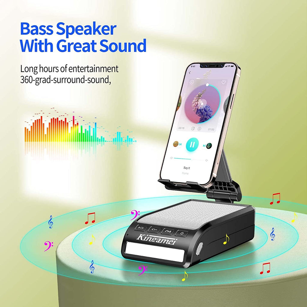 "Ultimate Portable Bluetooth Speaker with Phone Stand - The Perfect Gift for Men, Women, Dads, and Festival Lovers!"