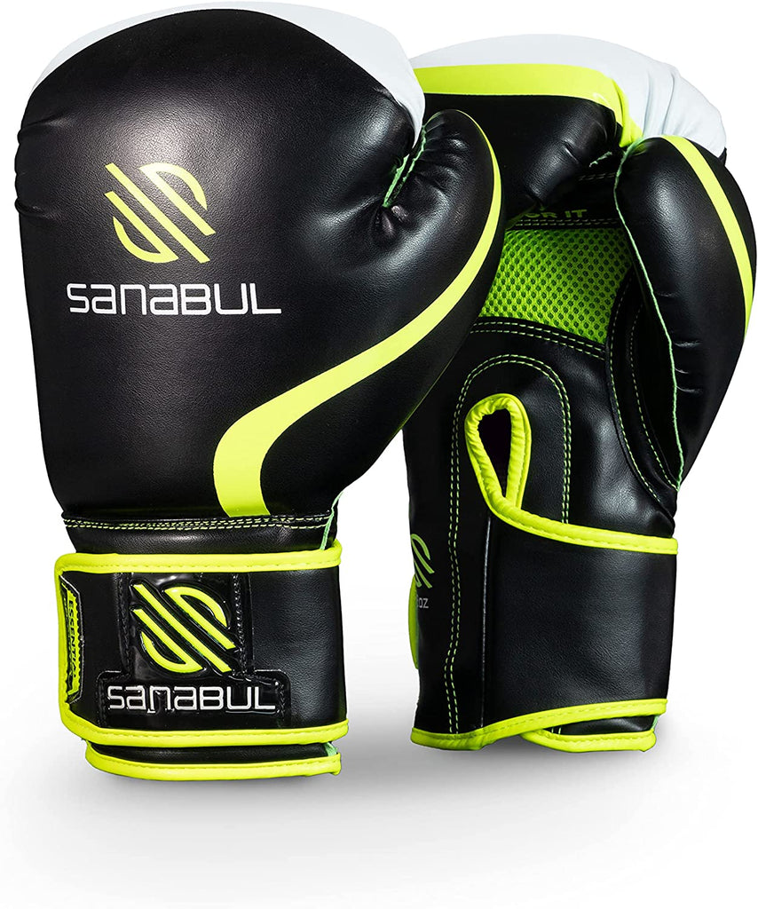 Sanabul Essential Gel Boxing Gloves | Kickboxing Gloves | Punching Bag Gloves for Men and Women