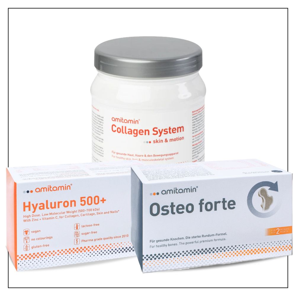 amitamin Ultimate Joints & Bones Solution - amitamin Osteo+ amitamin Hyaluron + amitamin Collagen Complex