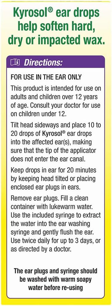 SQUIP Neilmed Kyrosol All-Natural Earwax Removal Aid, Original Version - Free & Fast Delivery