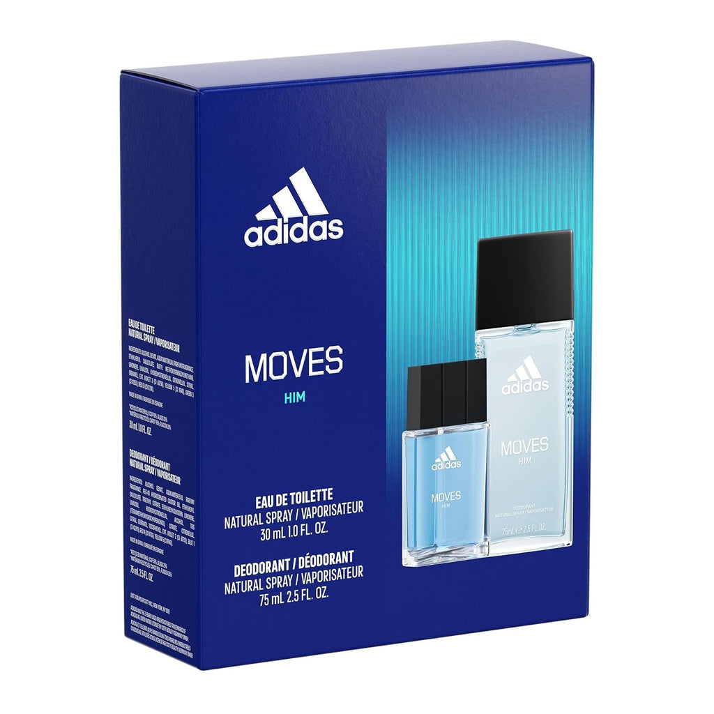 "Adidas Moves for Him Holiday Gift Set: Unleash Your Confidence with 2-Pc. Eau De Toilette and Deodorant"
